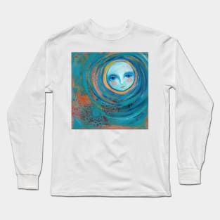 Moon Flower Girl Long Sleeve T-Shirt